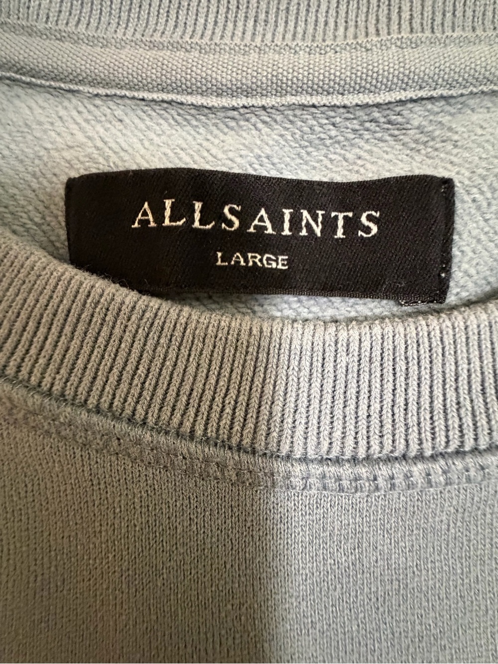 AllSaints Crewneck Sweatshirt in Light Gray Size Large